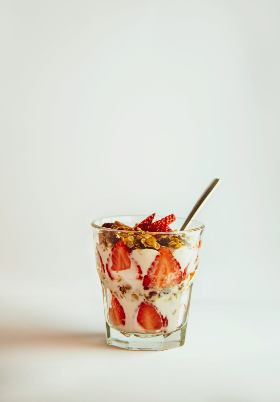 Fresas con crema saludable