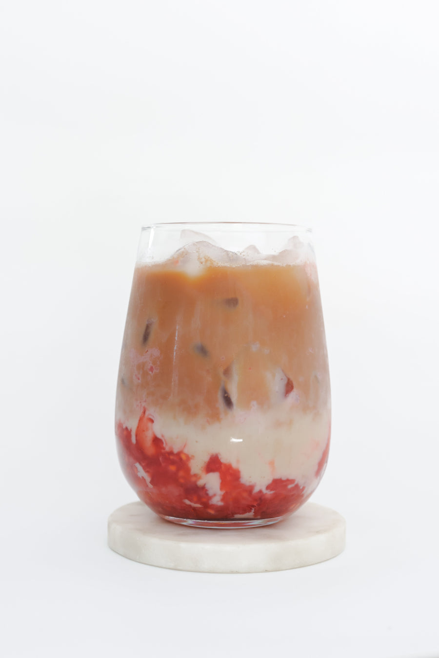 Cacao helado con fresa