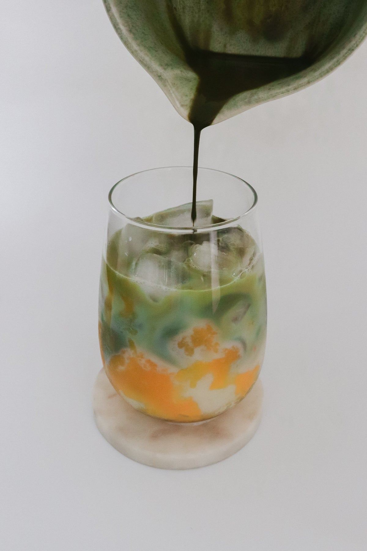 Matcha helado con mango
