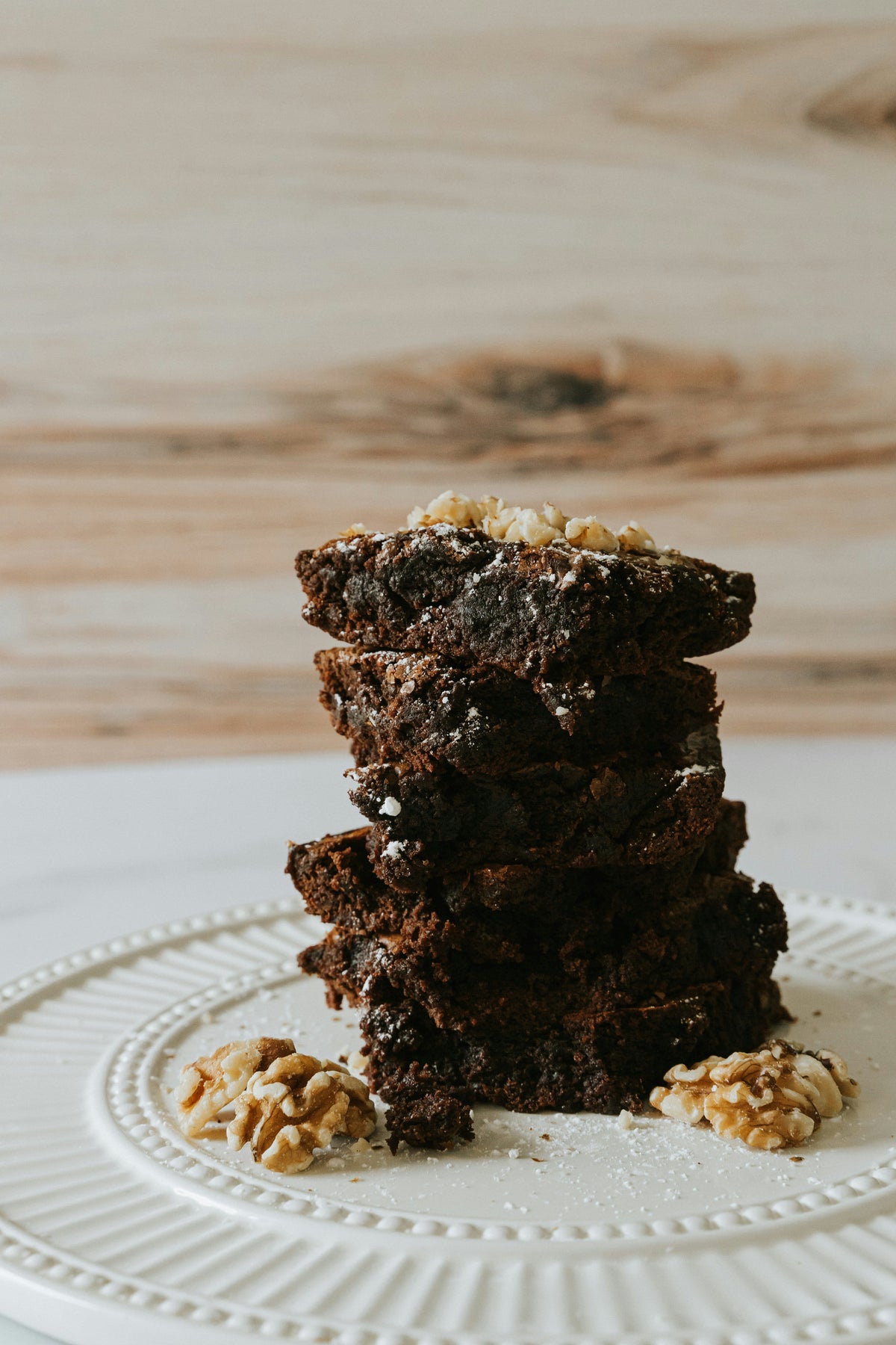 Brownies de cacao y nuez