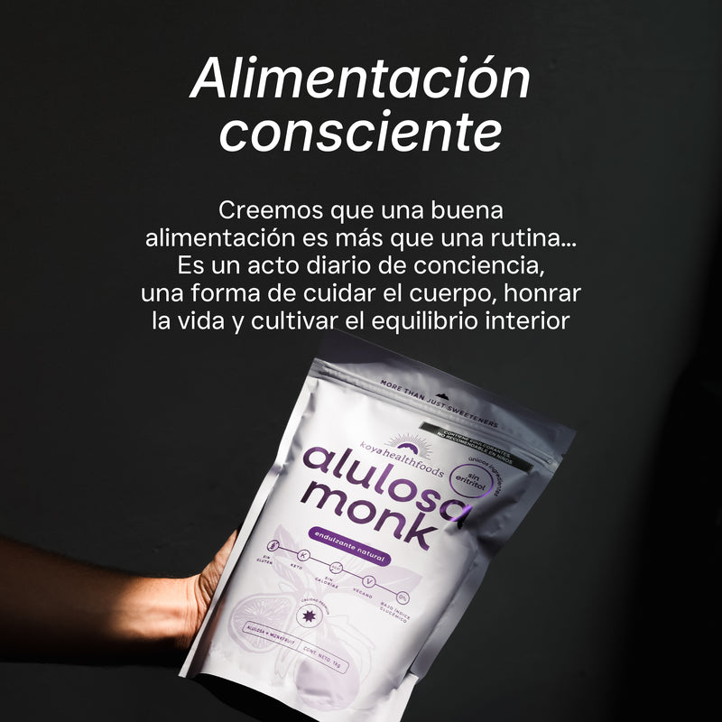 Bolsa de Alulosa Monk Koya con mensaje de alimentación consciente